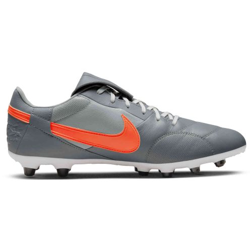 Nike Premier III FG – Smoke Grey & Safety Orange with Light Smoke Grey