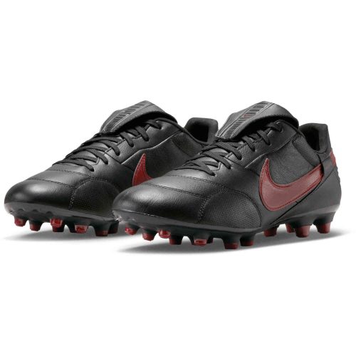 Nike Premier III FG – Black & Team Red with Black