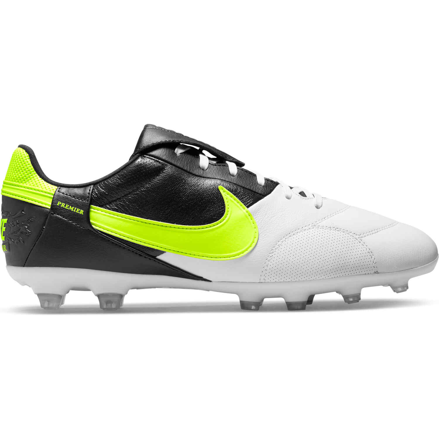 Nike Premier III FG - Black & Volt with White - SoccerPro