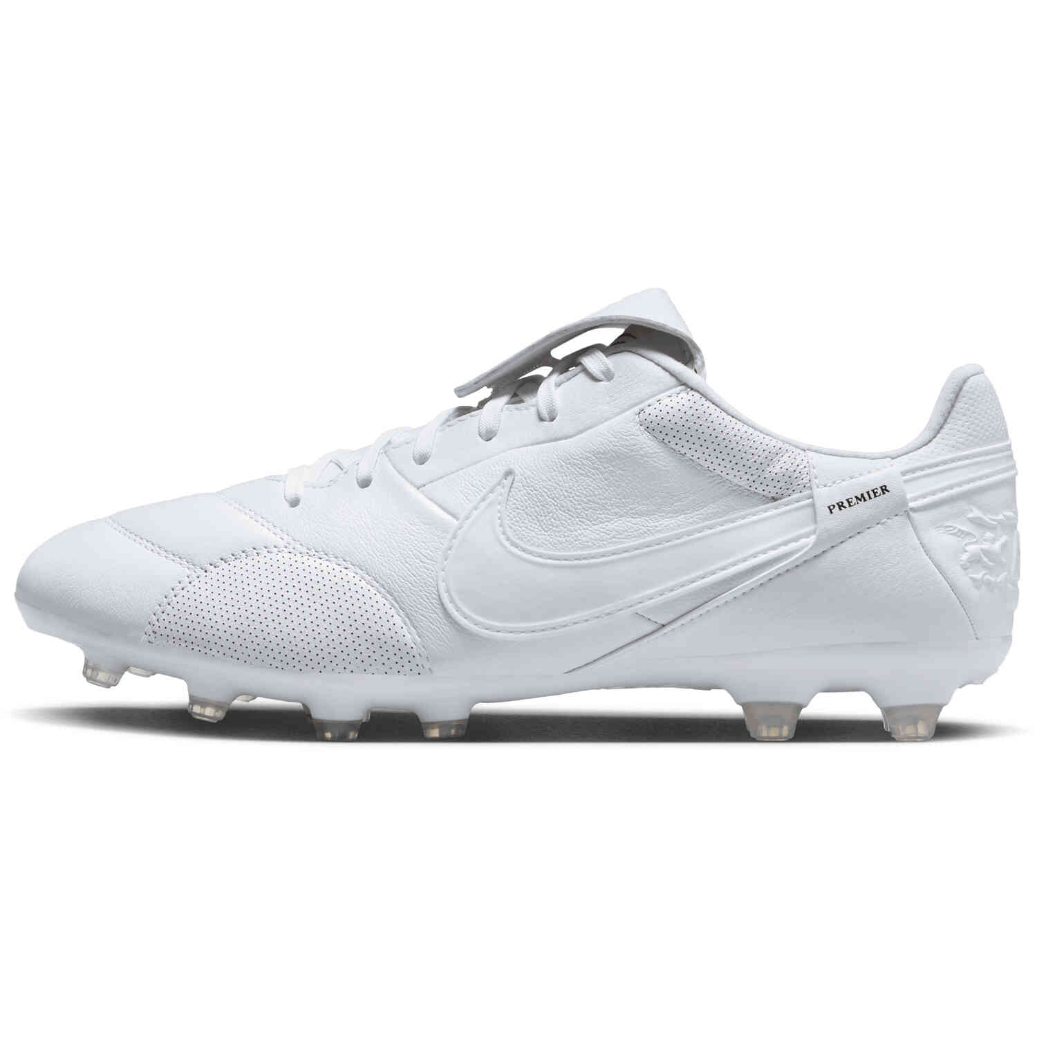 Nike Premier III FG - White & White with White - SoccerPro