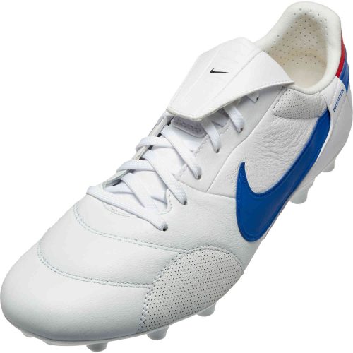 Nike Premier III FG – White & Game Royal with University Red