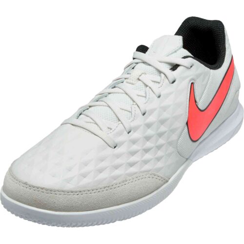 Nike Tiempo Legend 8 Academy IC – Platinum Tint & Bright Crimson with White