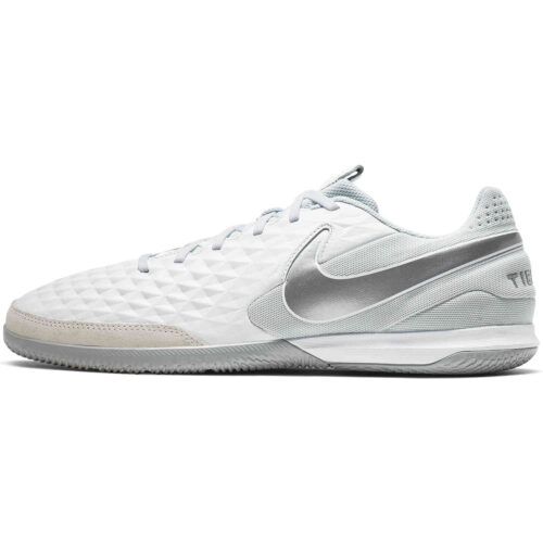 Nike Tiempo Legend 8 Academy IC – White & Chrome with Pure Platinum
