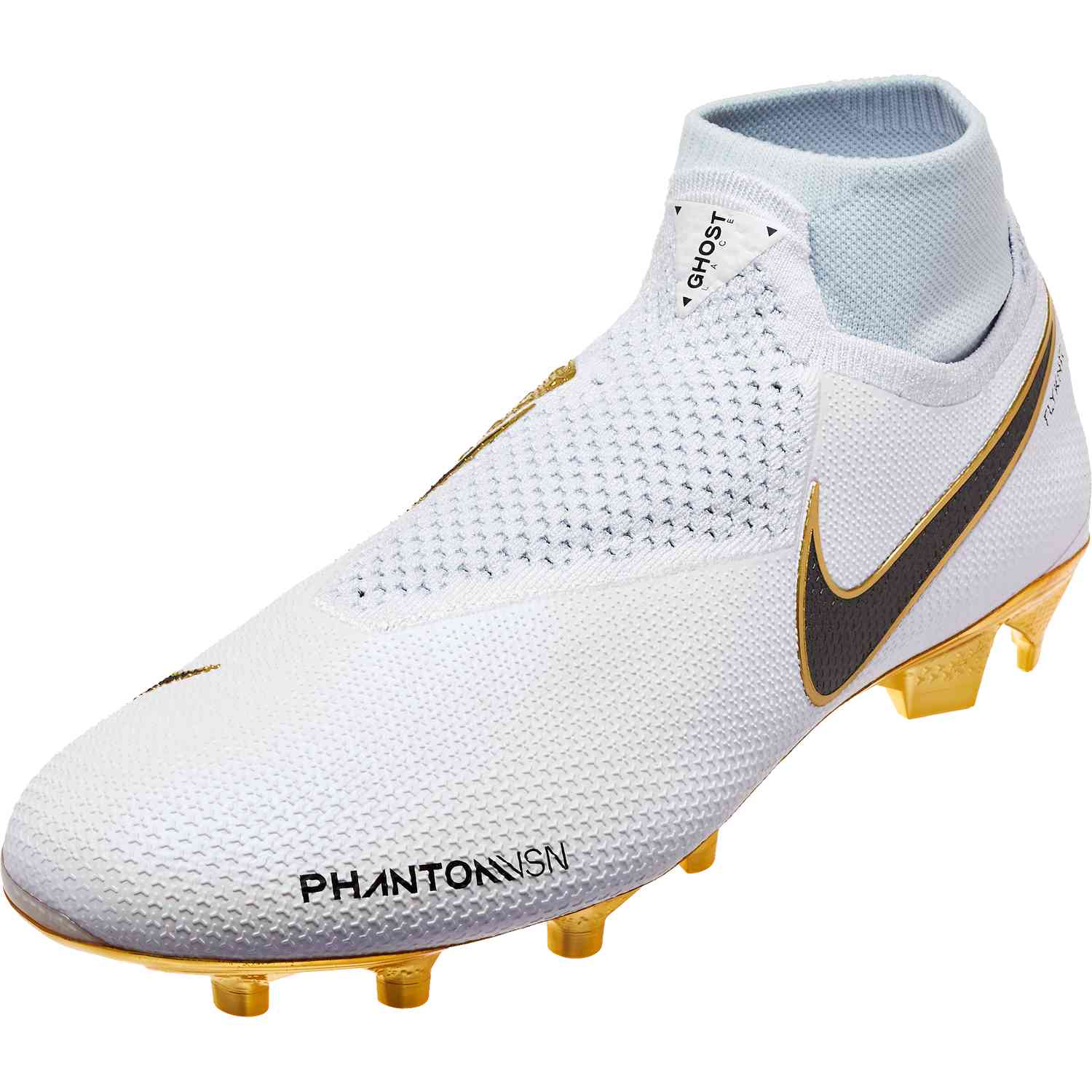 white and gold nike cleats