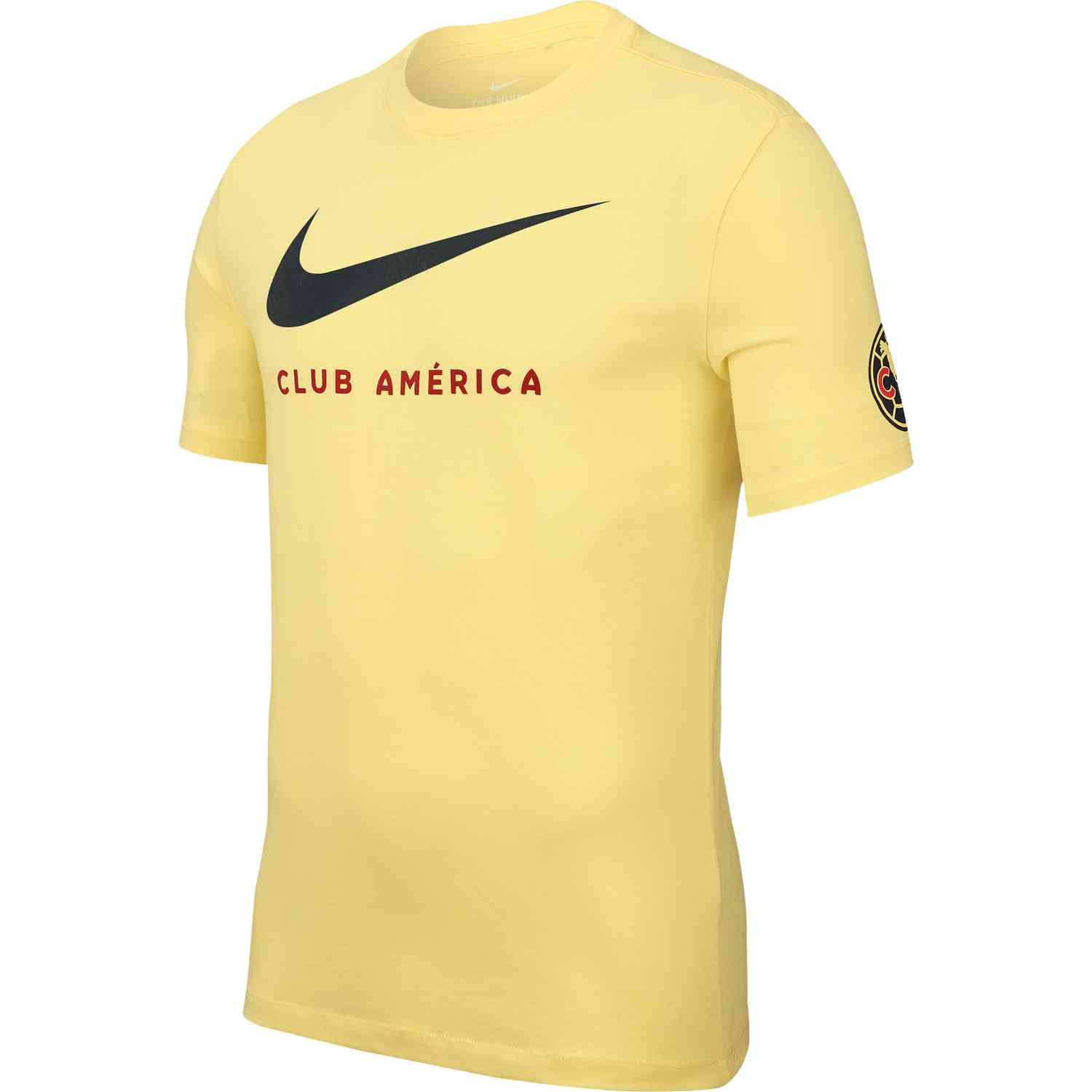 Nike Club America Swoosh Tee - Lemon Chiffon - SoccerPro