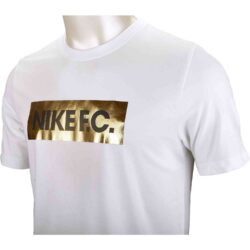verkeer Detecteerbaar Vlek Nike FC Gold Block Tee - White - SoccerPro