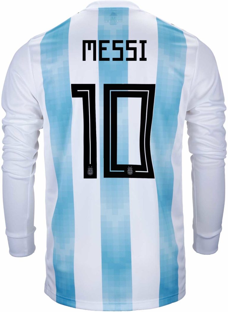 adidas Lionel Messi Argentina L/S Home Jersey 201819  SoccerPro