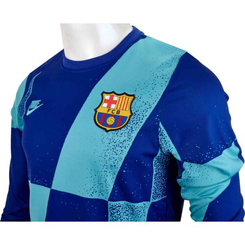 Nike Barcelona L/S Pre-match Top – Cabana/Deep Royal Blue/Cabana