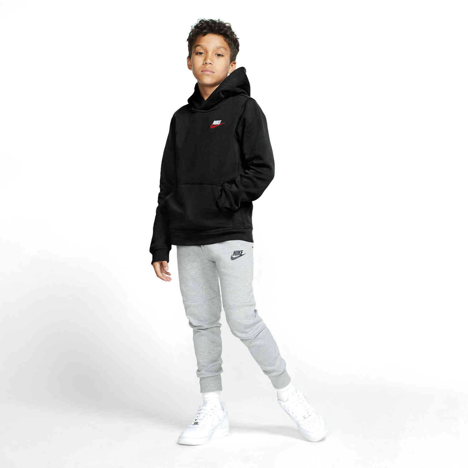 Black nike jumper top with red tick