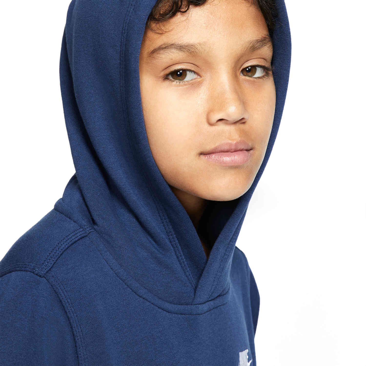 Kids Nike Sportswear Pullover Hoodie - Midnight Navy - SoccerPro
