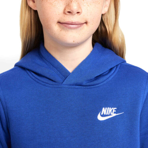 Kids Nike Sportswear Pullover Hoodie – Game Royal/White