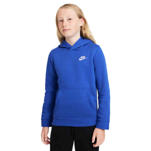Kids Nike Sportswear Pullover Hoodie – Game Royal/White