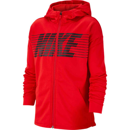 Kids Nike Therma GFX Full-zip Hoodie – University Red