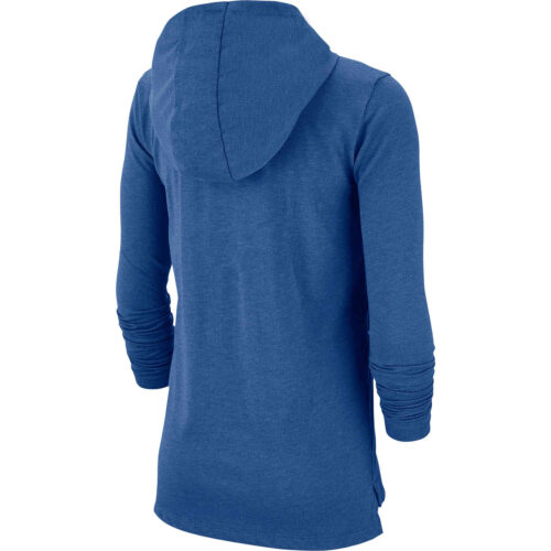 Kids Nike Breathe GFX L/S Hooded Training Top – Mountain Blue