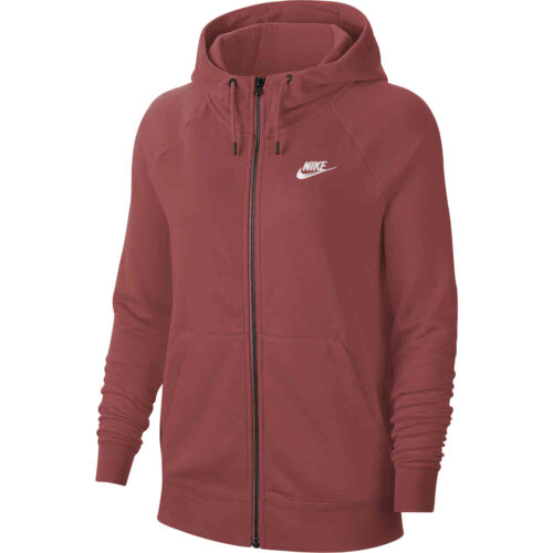 Womens Nike Essential Fleece Full-zip Hoodie – Cedar