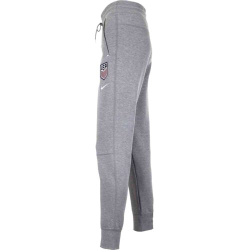 Womens Nike USWNT Tech Fleece Pants – Dark Grey Heather/Matte Silver/White