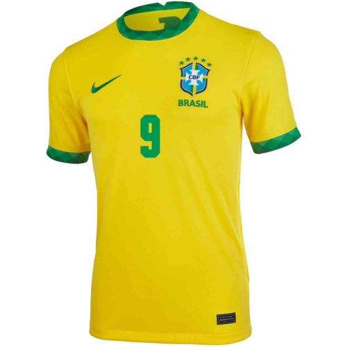 2020 Kids Nike Gabriel Jesus Brazil Home Jersey