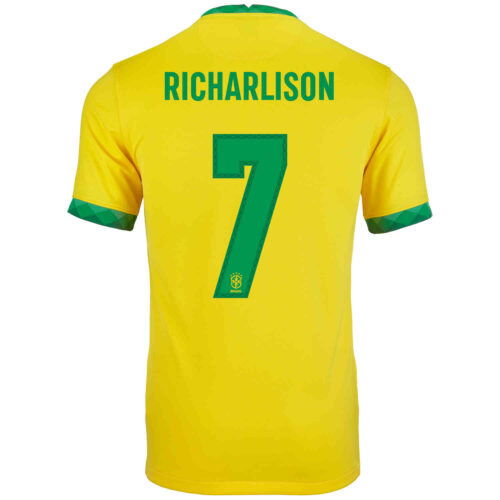 2020 Kids Nike Richarlison Brazil Home Jersey