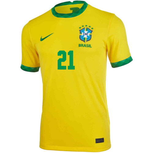 2020 Kids Nike Rodrygo Brazil Home Jersey