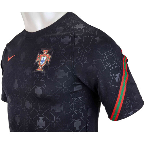 Kids Nike Portugal Pre-Match Top – Black & Challenge Red