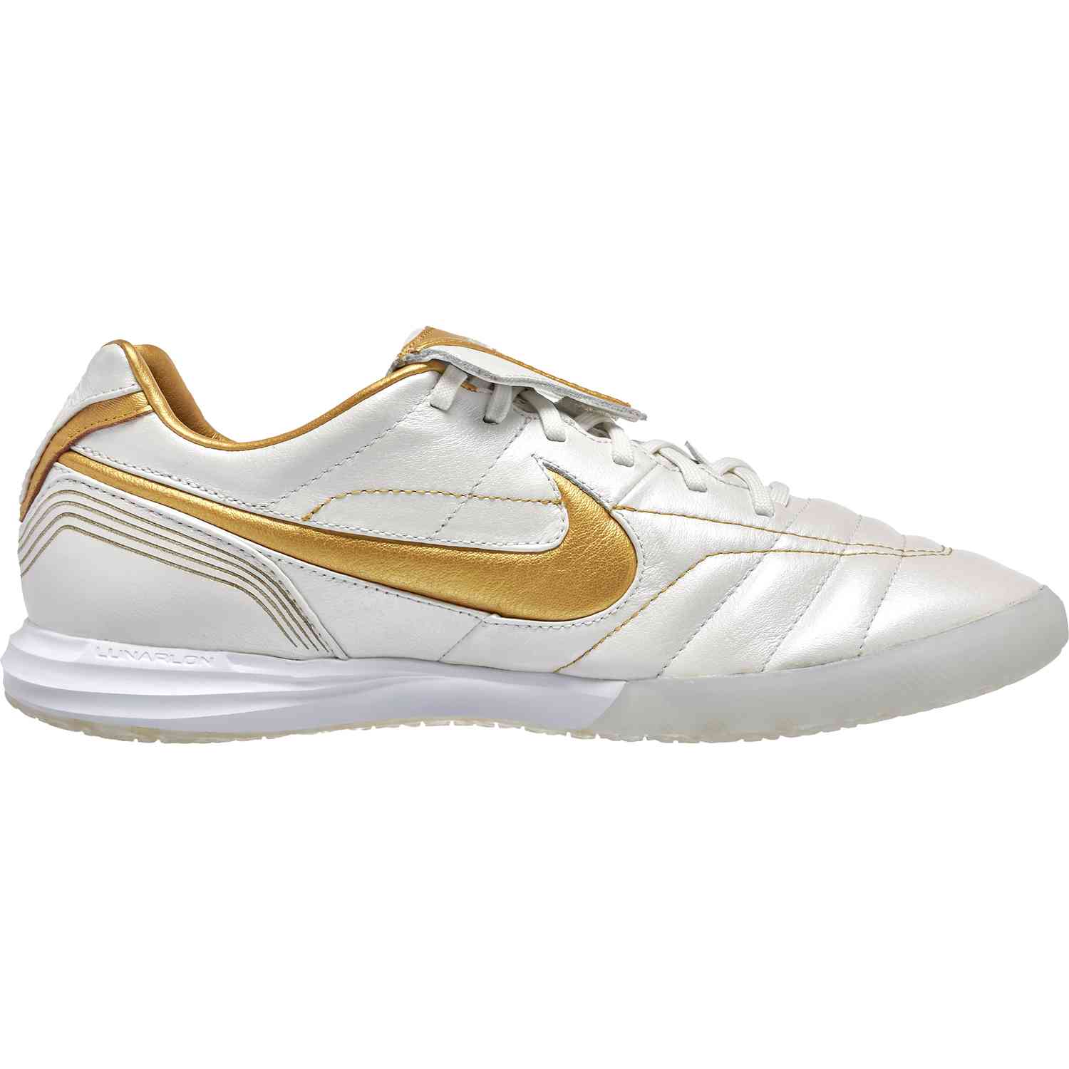 Nike Tiempo Lunar 10R IC - and Gold - SoccerPro.com