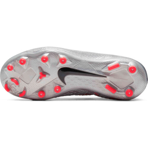 Kids Nike Phantom Vision 2 Elite FG – Metallic Bomber Gray & Black with Particle Grey
