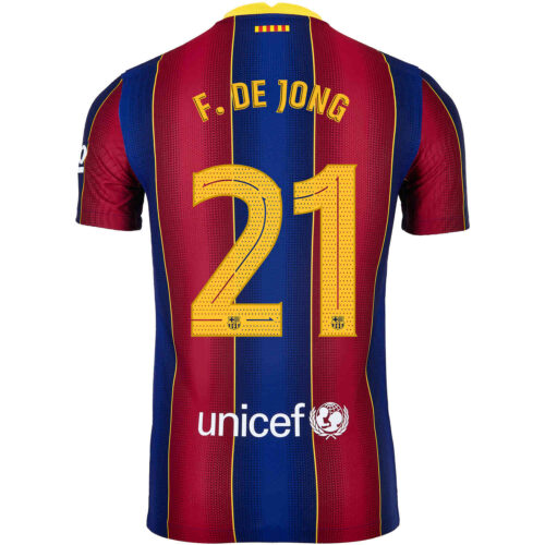 2020/21 Nike Frenkie de Jong Barcelona Home Match Jersey