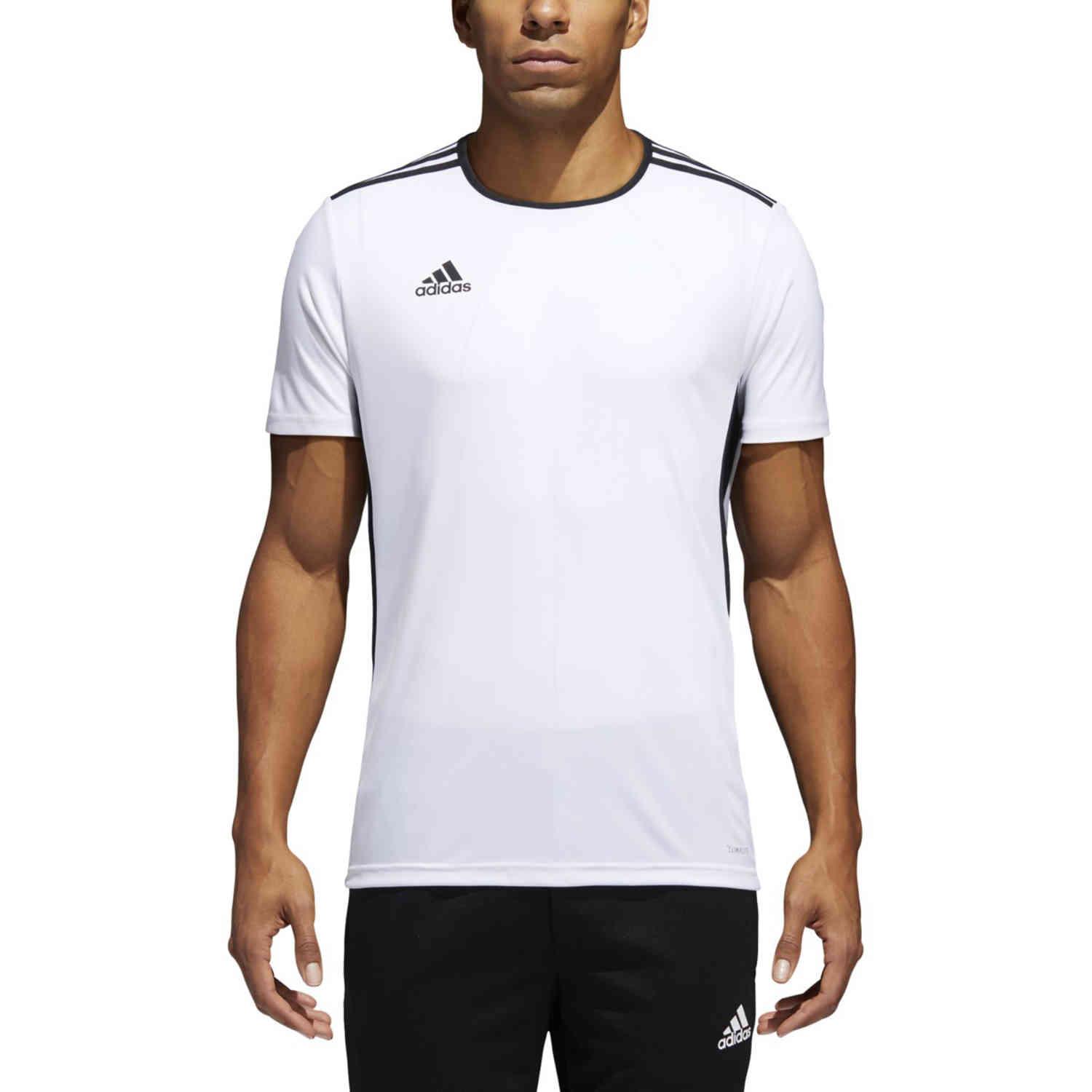 adidas Entrada 18 Jersey - White - SoccerPro
