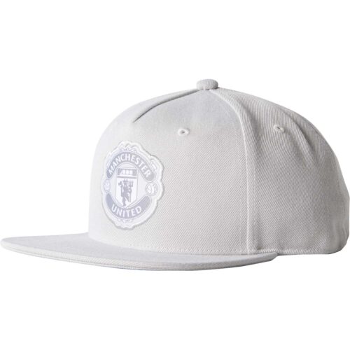 Manchester United Flat Cap – LGH Solid Grey/White