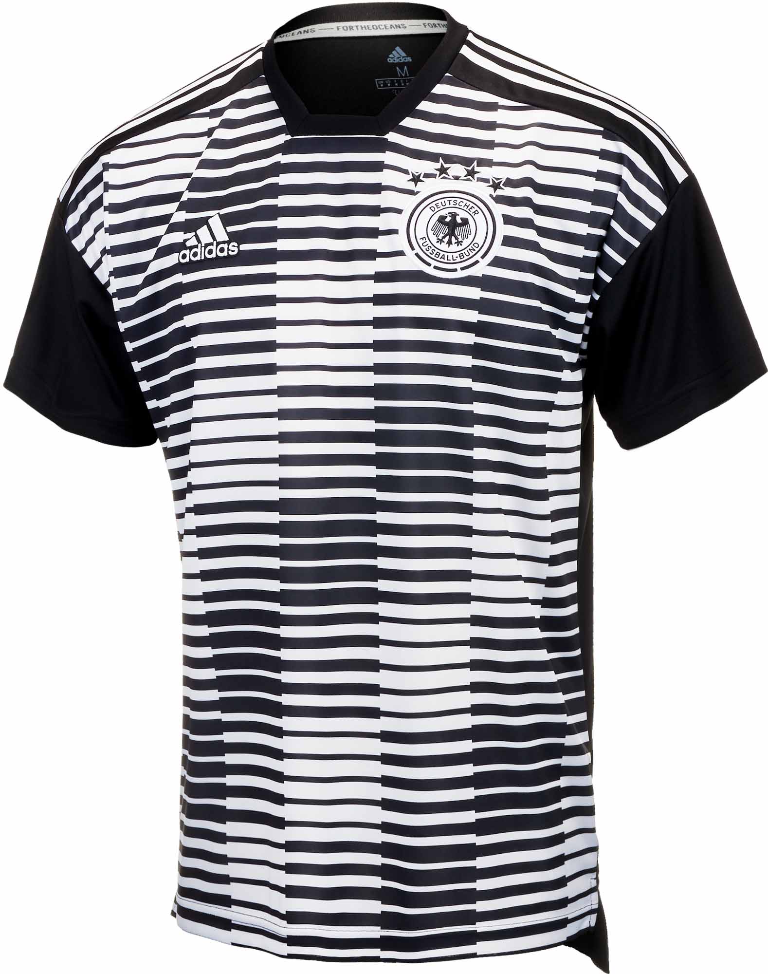 adidas Germany Pre-match Jersey - White & Black - SoccerPro.com