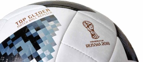 adidas Telstar 18 World Cup Top Glider Soccer Ball – White/Metallic Silver