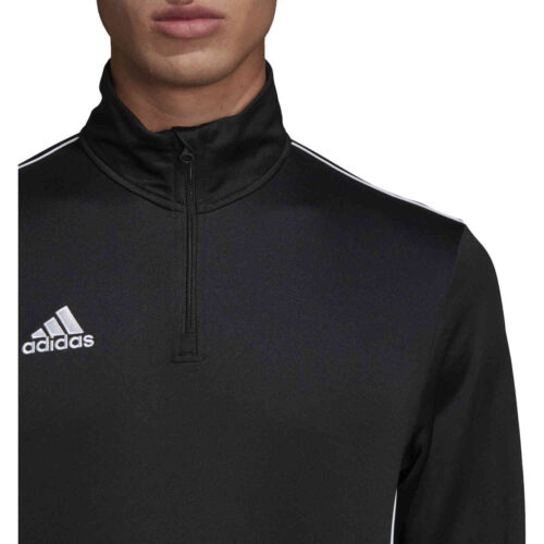 adidas Core 18 1/4 zip Training Top – Black/White