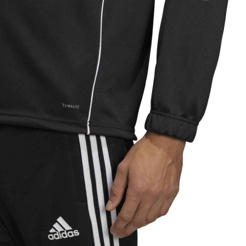 adidas Core 18 1/4 zip Training Top – Black/White