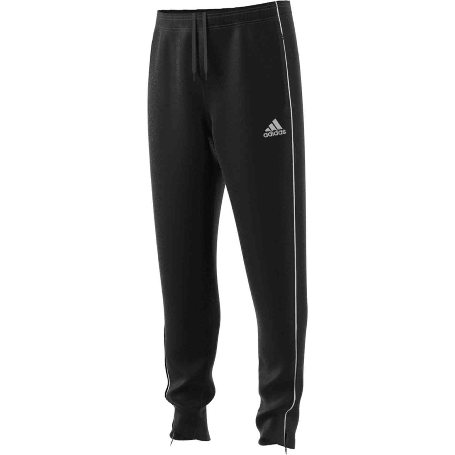 adidas Core 18 Training Pants - Black/White - SoccerPro