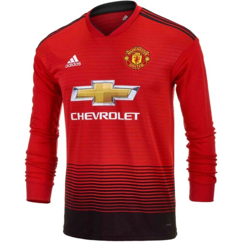 adidas Manchester United Home L/S Jersey 2018-19