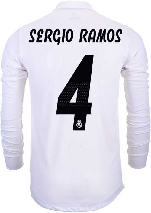 2018/19 adidas Kids Sergio Ramos Real Madrid L/S Home Jersey