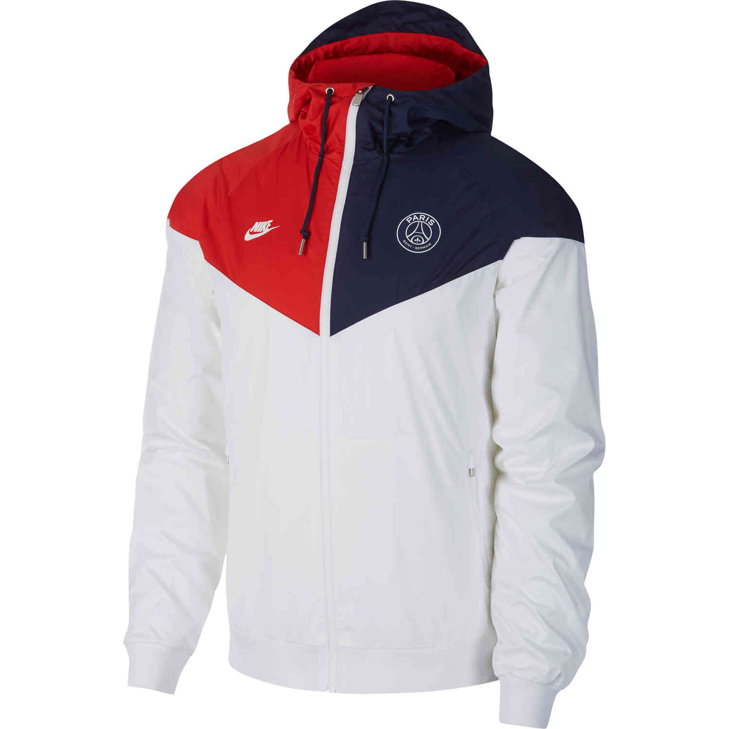Nike PSG Woven Windrunner Jacket - White/Midnight Navy/University Red ...