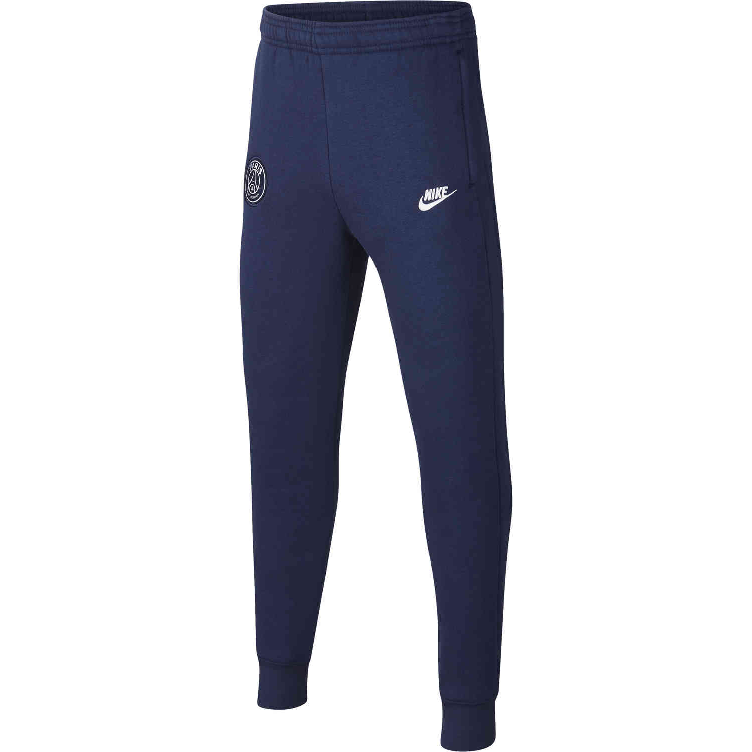 Kids Nike PSG Fleece Training Pants - Midnight Navy/White - SoccerPro