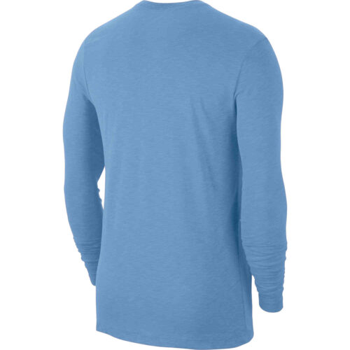 Nike Dri-Fit Cotton L/S Swoosh Tee – Light Blue