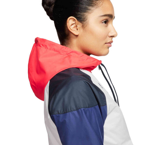 Womens Nike USA OG Windrunner Jacket – White/Dark Obsidian/Loyal Blue