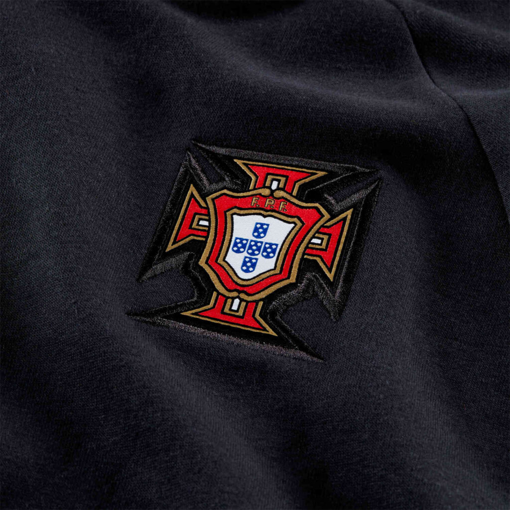 Nike Portugal Pullover Fleece Hoodie - Black & Sport Red - SoccerPro