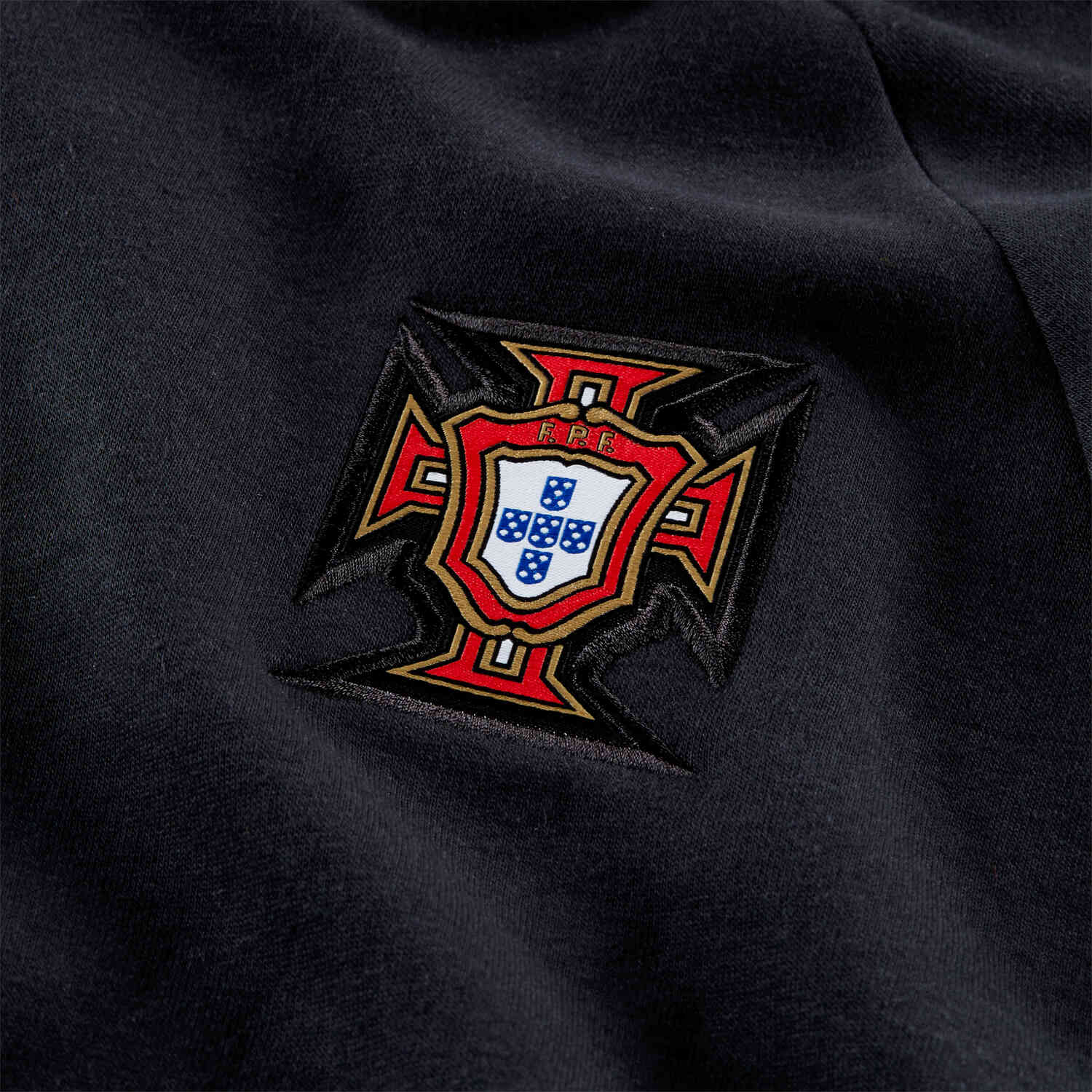 Nike Portugal Pullover Fleece Hoodie Black Sport Red SoccerPro