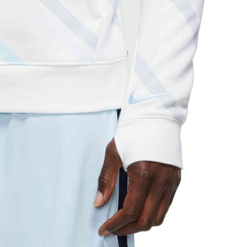Nike Chelsea Lifesytle Fleece Pullover Hoodie – White/Cobalt Tint