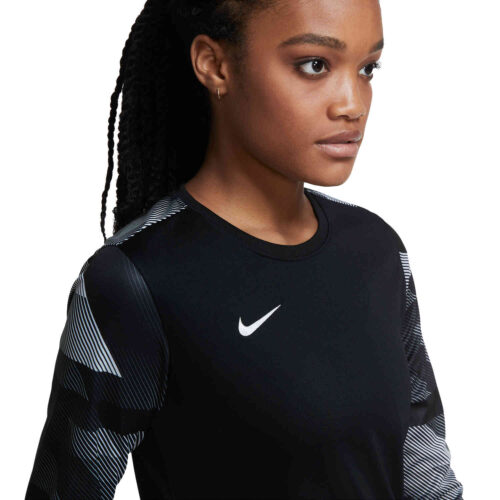 Womens Nike Park IV Team Goalkeeper Jersey - Black & White with White ...