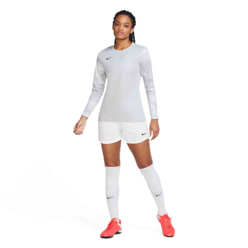 Womens Nike Park IV Team Goalkeeper Jersey – Wolf Grey & White with Black