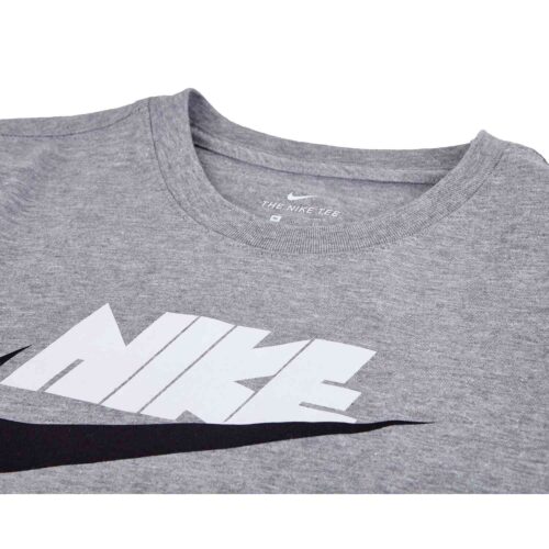 Kids Nike Reflective Futura Tee – Dark Grey Heather