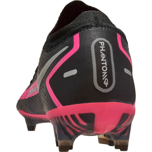 Nike Phantom GT Elite FG – Black & Metallic Silver with Pink Blast