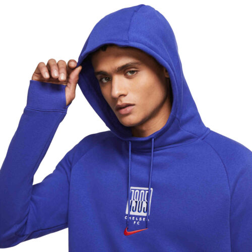 Nike Chelsea Pullover Fleece Hoodie – Light Concord/Ember Glow/Ember Glow