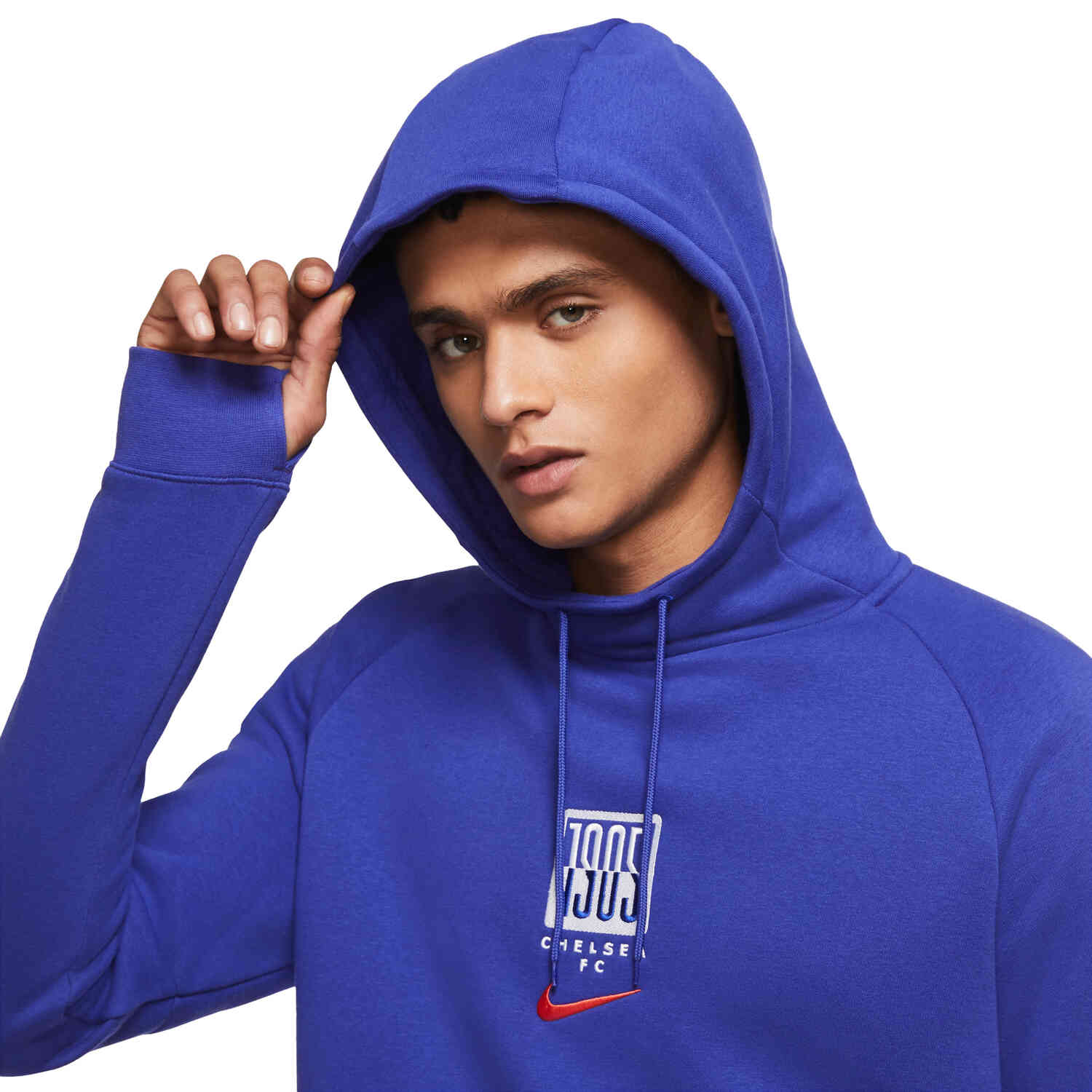 Nike Chelsea Pullover Fleece Hoodie - Light Concord/Ember Glow/Ember ...