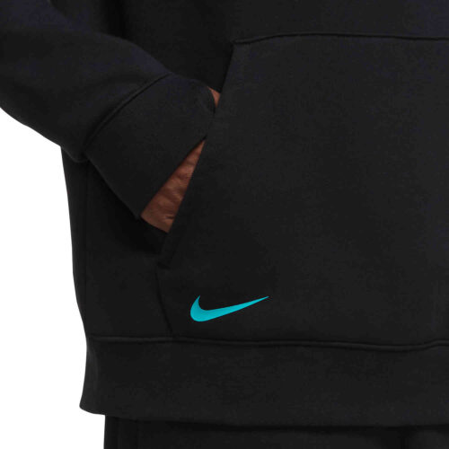 Nike Barcelona Fleece Pullover Hoodie – Black/New Green/Pink Beam